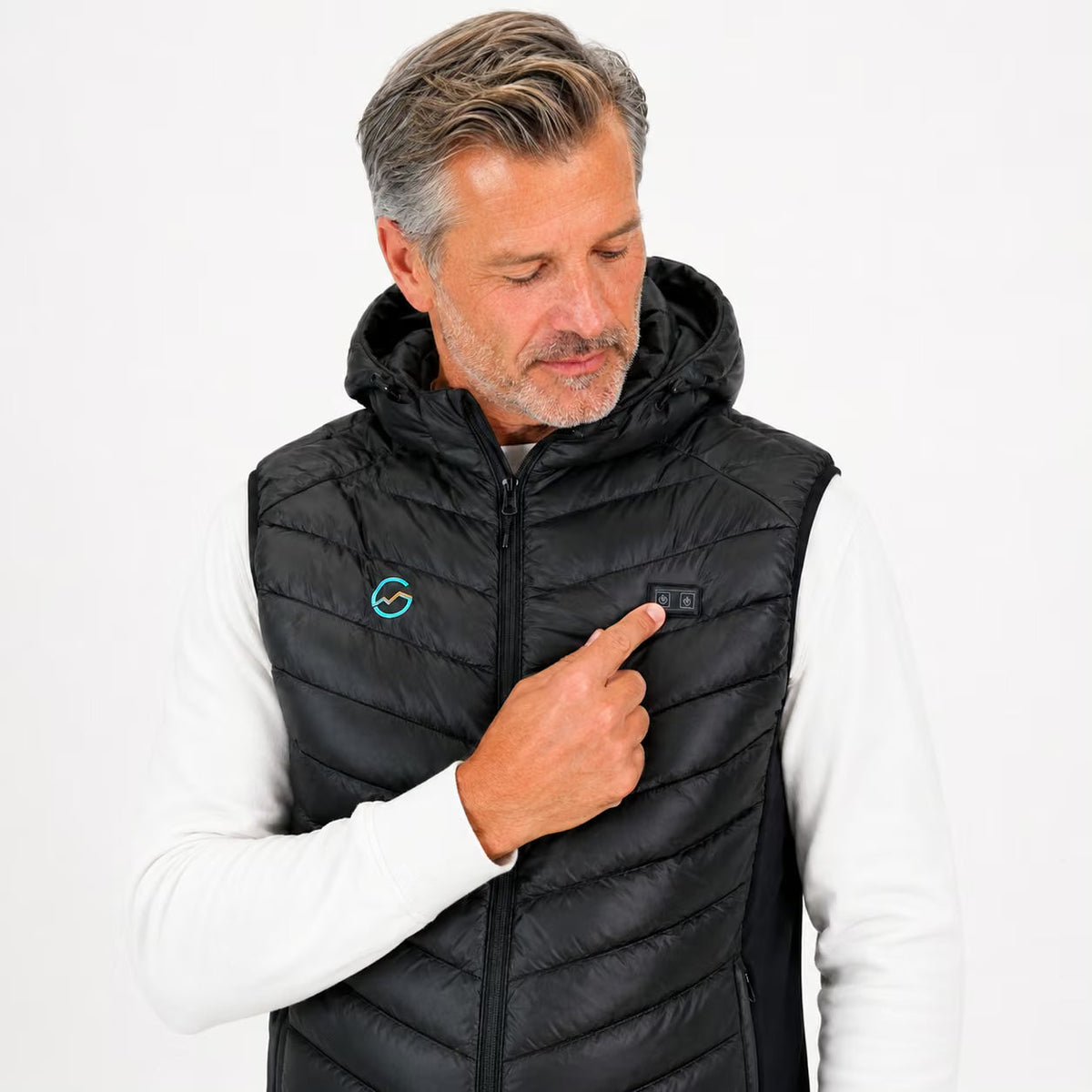Høgge Verwarmde Heren Bodywarmer Gløde Zwart