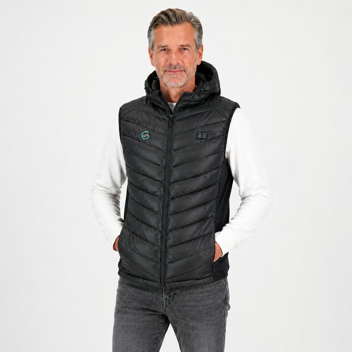 Høgge Verwarmde Heren Bodywarmer Gløde Zwart