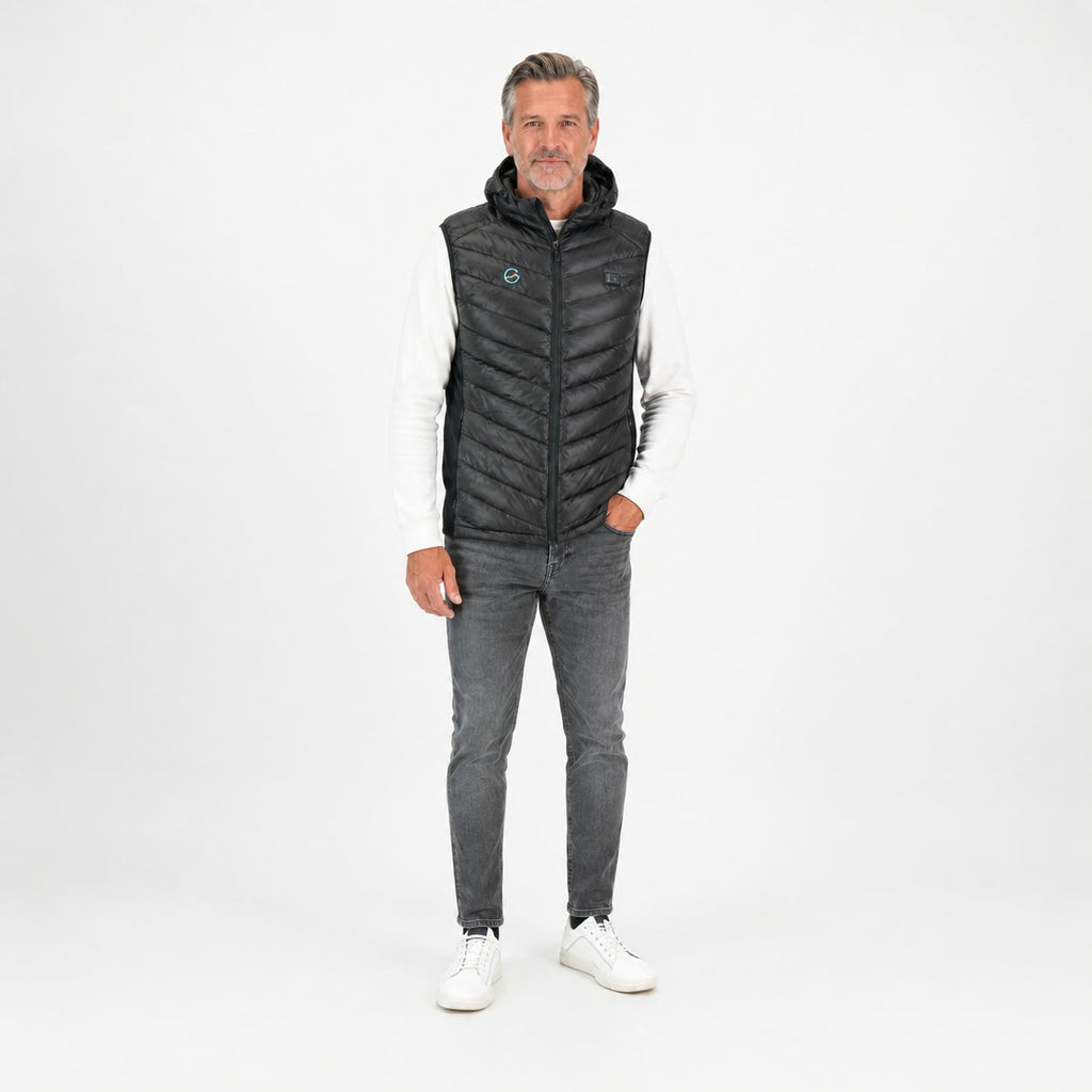Høgge Verwarmde Heren Bodywarmer Gløde Zwart